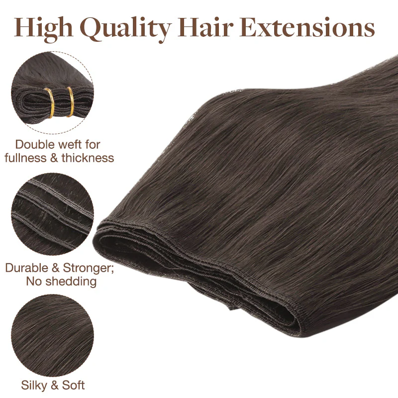 Light Brown (2A) Sew-In Weft Hair Extensions (80g-120g) - Image 6