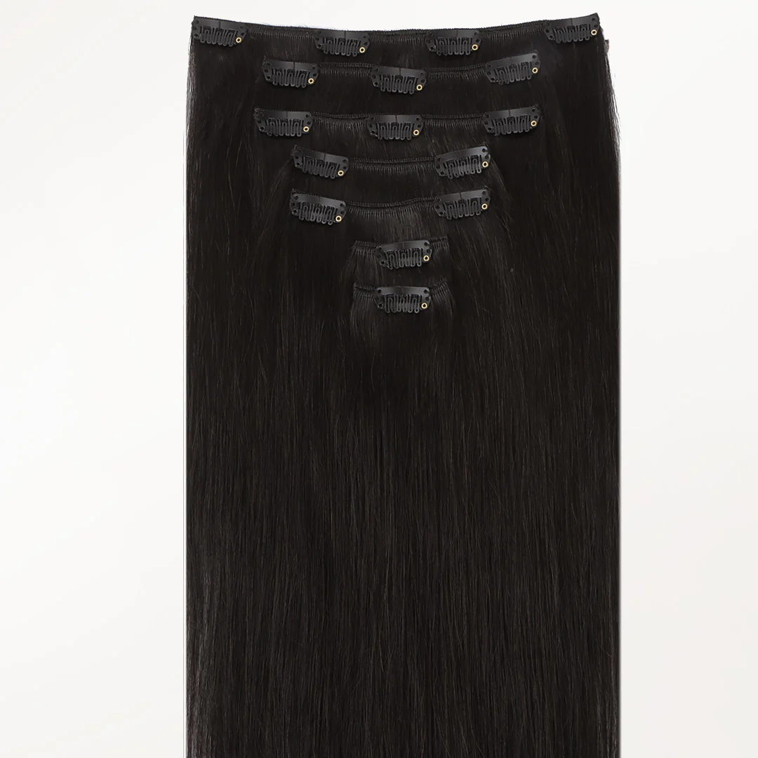 Natural Black (1B) Classic Clip-Ins (120g-150g) - Image 3