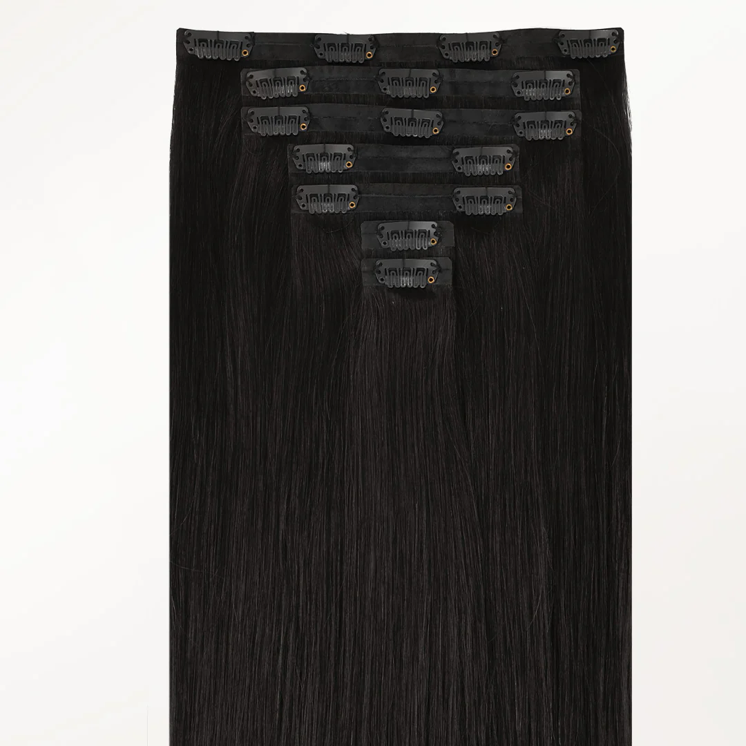 Natural Black (1B) Seamless Clip-Ins (130g-160g) - Image 6
