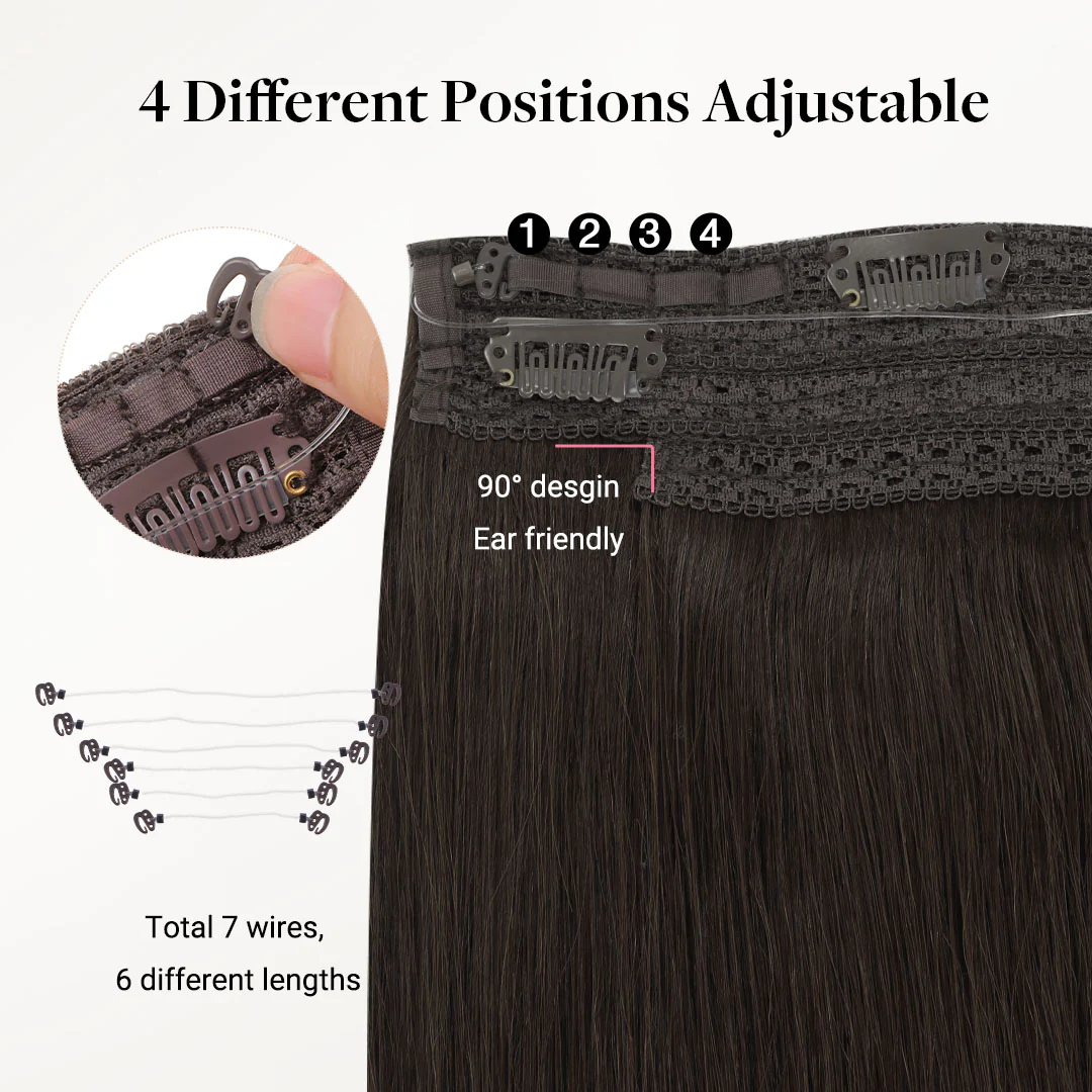 Light Brown (2A) Pro & Wire Hair Extension (70g-140g) - Image 3