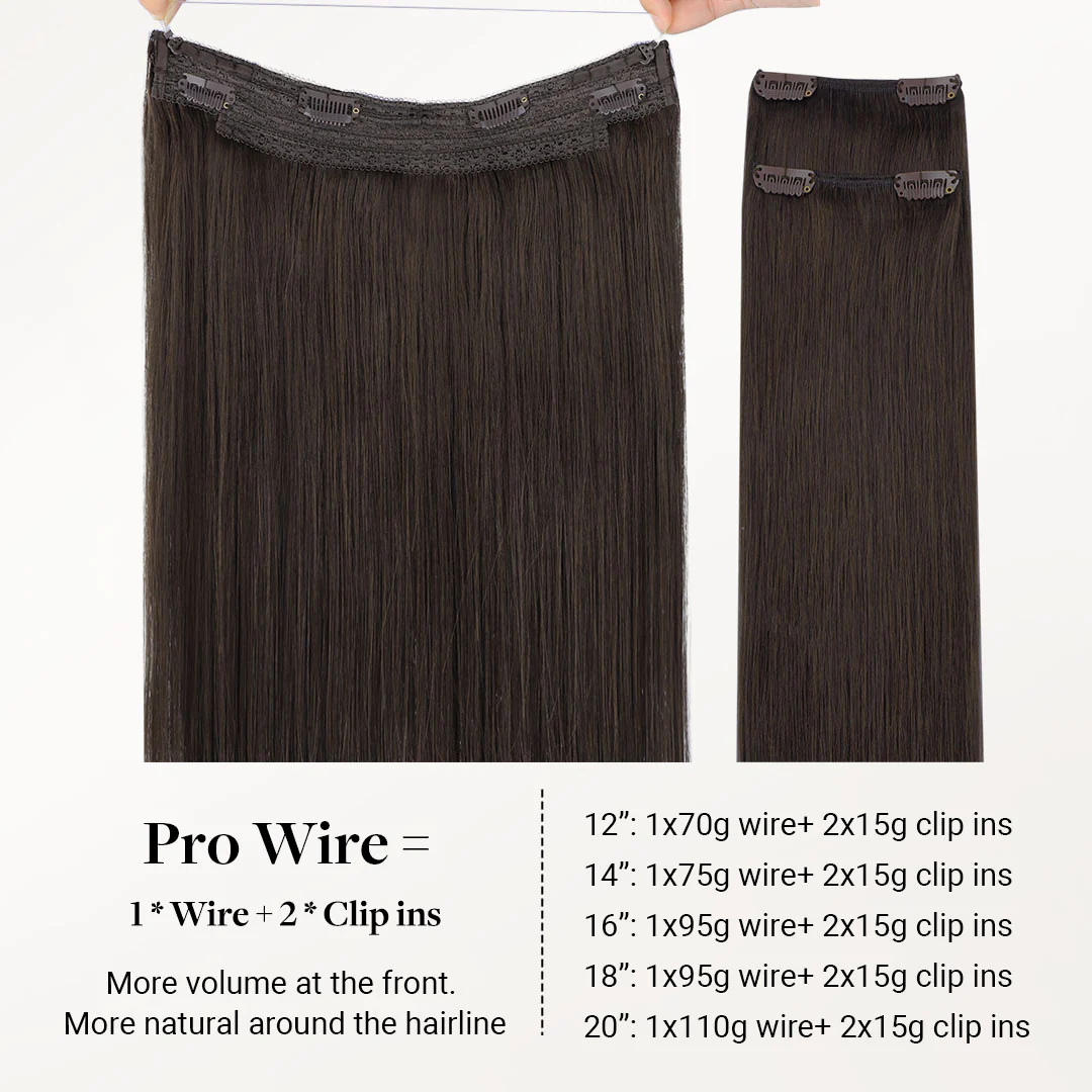 Light Brown (2A) Pro & Wire Hair Extension (70g-140g) - Image 4