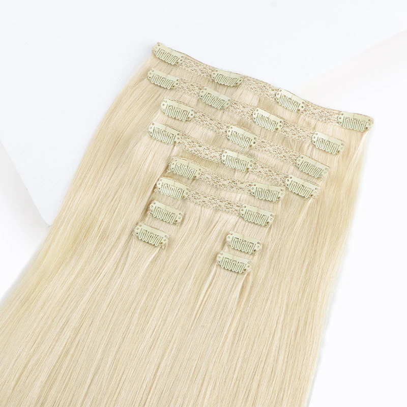 GOO GOO Double Drawn Clip in Hair Extensions 160g - Image 126