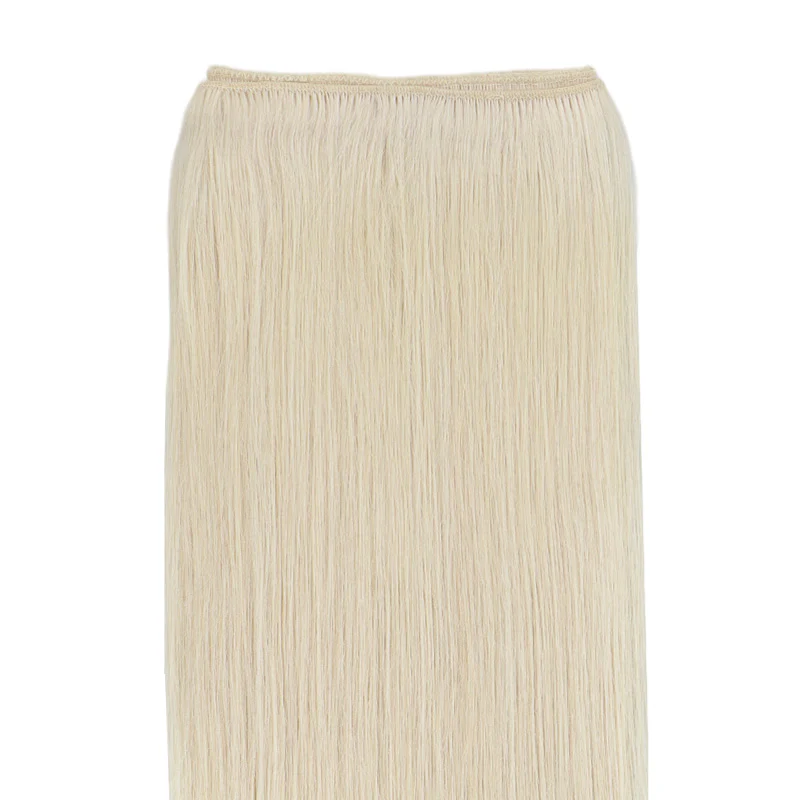 Platinum Blonde (60A) Sew-In Weft Hair Extensions (80g-120g) - Image 9