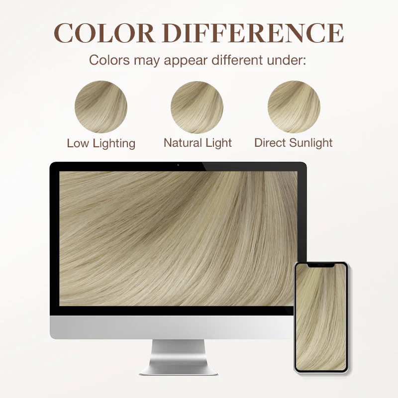 Platinum Blonde Balayage (17/22/60) Classic Clip-Ins (120g-150g) - Image 8