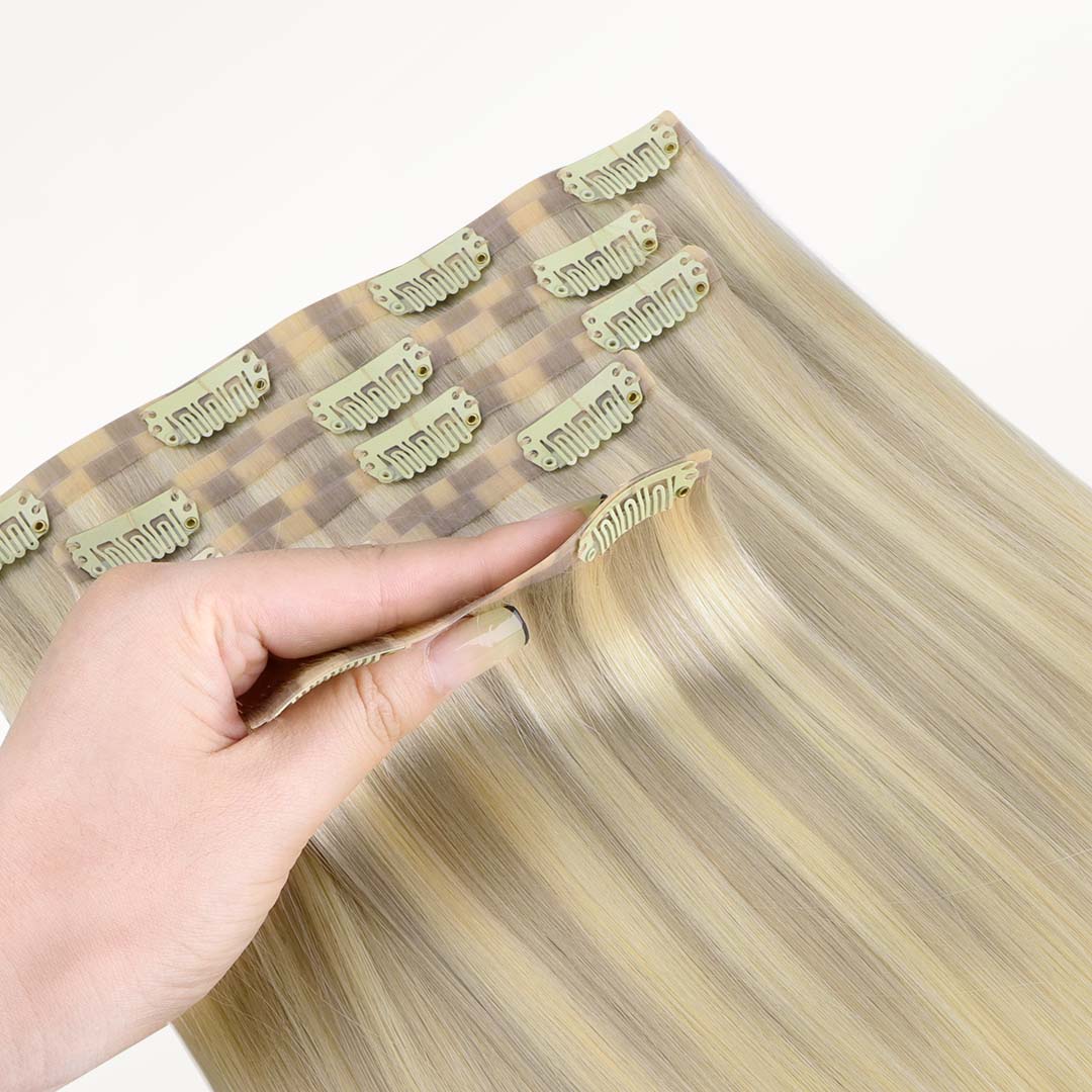 Platinum Blonde Balayage (17/22/60) Seamless Clip-Ins (130g-160g) - Image 4