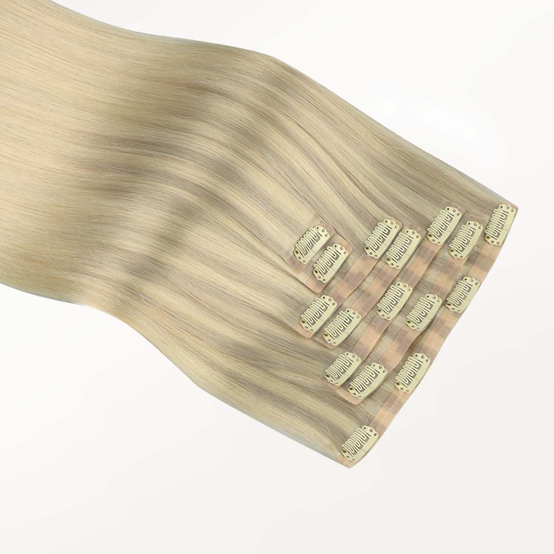 Platinum Blonde Balayage (17/22/60) Seamless Clip-Ins (130g-160g) - Image 7