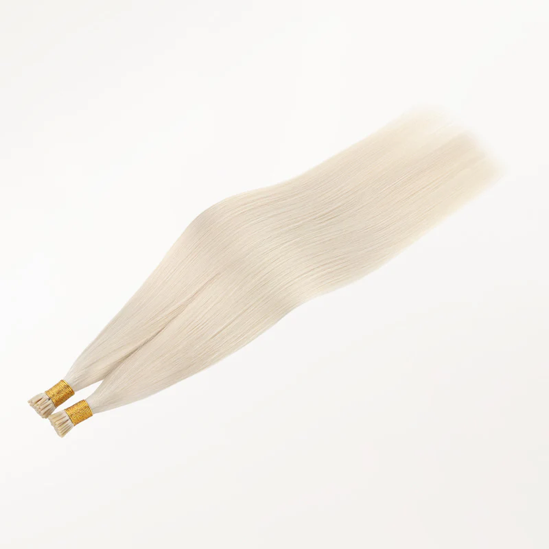 Pure Platinum Blonde (1000) I-Tip Hair Extensions 50g - Image 6