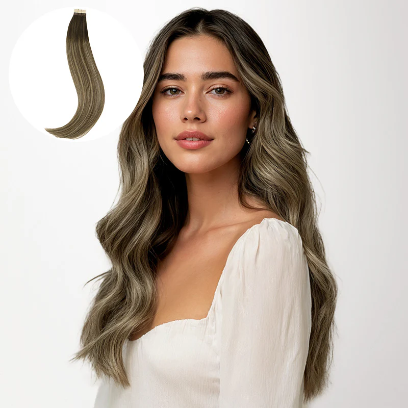 Tape-Ins Hair Extensions Balayage - Image 45